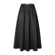 Aresia Hw Ankle Volume Skirt B - Black