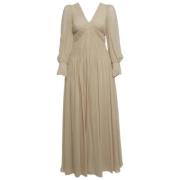 Pre-owned Beige Silk Stella McCartney kjole