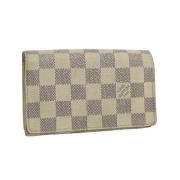 Pre-owned Beige lerret Louis Vuitton lommebok