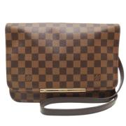 Pre-owned Brunt lerret Louis Vuitton Hoxton