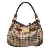 Pre-owned Brunt skinn Burberry veske