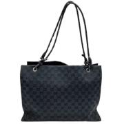 Pre-owned Svart lerret Gucci Tote