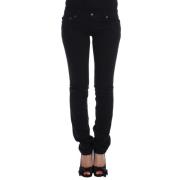 Svarte Slim Skinny Fit Jeans i bomullsstretch