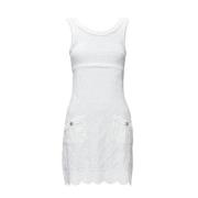 Pre-owned Hvitt stoff Chanel kjole