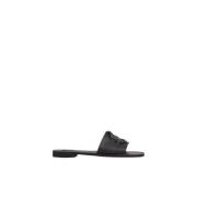 Svarte Slide Sandaler med 3D Logo