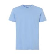 Klassisk Serenity Blå Bomull T-skjorte