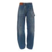 Buede Sømmer Løstsittende Arbeidsbukser Jeans