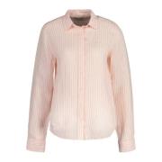 Reg Linen Stripe Shirt - Peachy Pink
