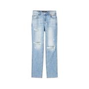 Retro Denim Rhinestone Jeans