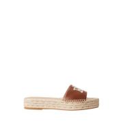 Brun Lauren By Ralph Lauren Sanndel Tan/Creme Polly Burnished Leather ...