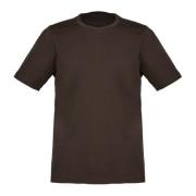 Vintage Brun T-skjorte med Sidelukninger