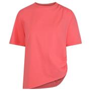Rosa Asymmetrisk T-skjorte