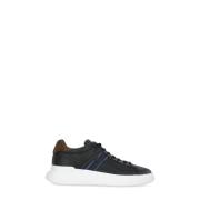 Svarte Skinn Sneakers for Menn