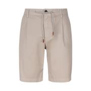 Taupe Bermuda Shorts i bomullsblanding