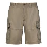 Beige Cargo Shorts Classic Fit
