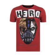 Hero Mask Rhinestones - Sommer T-skjorte Herre - 6323B