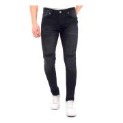 Jeans med slitte detaljer Slim Fit - Dc-049