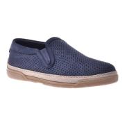Loafer in dark blue perforated nubuck