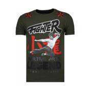 Fighter Legend Rhinestone - Herre T-skjorte - 13-6211K