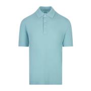 Blå Polo Skjorte Kort Erme