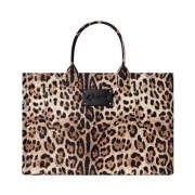 Leopardmønstret Shopper Bag