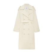 Oversized Trench Coat med Gull Accents