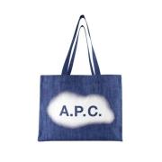 Blå bomull A.p.c Tote