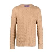Brun Langarmet Hettegenser Casual Sweater