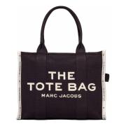 Svart Stor Tote Bag med Logo