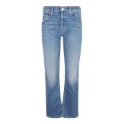 Høytlivs rette ben denim jeans