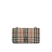 Vintage Check Skulderveske Beige