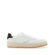 Nicetomaia Skinn Sneakers Hvit Svart