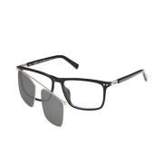 Rektangulære polariserte clip-on briller