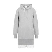 Grå Bomull Sweat Hoodie Dame Mote