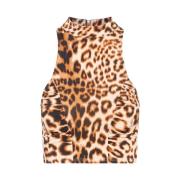 Animalier Halterneck Top Nude Neutrals