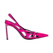 Magenta Stoff Pumps