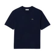 Myk Jersey T-skjorte med Ribbet Krage