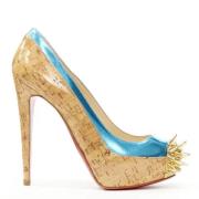 Pre-owned Brunt skinn Christian Louboutin hæler