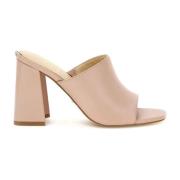 Beige Flate Sandaler Keila Mules