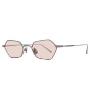 Brushed Silver/Cafe` Pink Sunglasses