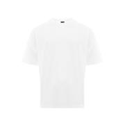 Hvit Bomull T-skjorte