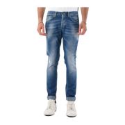Skinny Jeans med Metalllogo