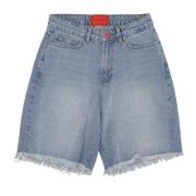 Flammer og Logo Denim Shorts