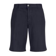 Marineblå Garment Dyed Stretch Shorts