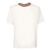 Hvit Stripet T-skjorte
