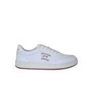 Hvite Dobbelt Stoff Sneakers