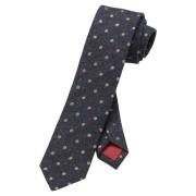 Blå Polka Dot Slim Slips