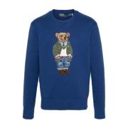 Blå Polo Bear Genser