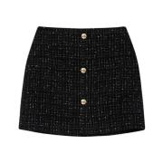 Tweed High Waist Skjørt