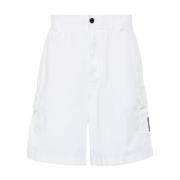 Hvite Denim Shorts